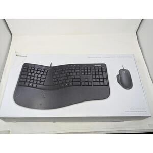 Microsoft Ergonomic Desktop Wired Keyboard & Mouse RJU-00001. Unused In Open Box